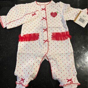 My First Christmas Footed Sleeper Pajama with Hat (Newborn)